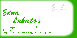 edna lakatos business card
